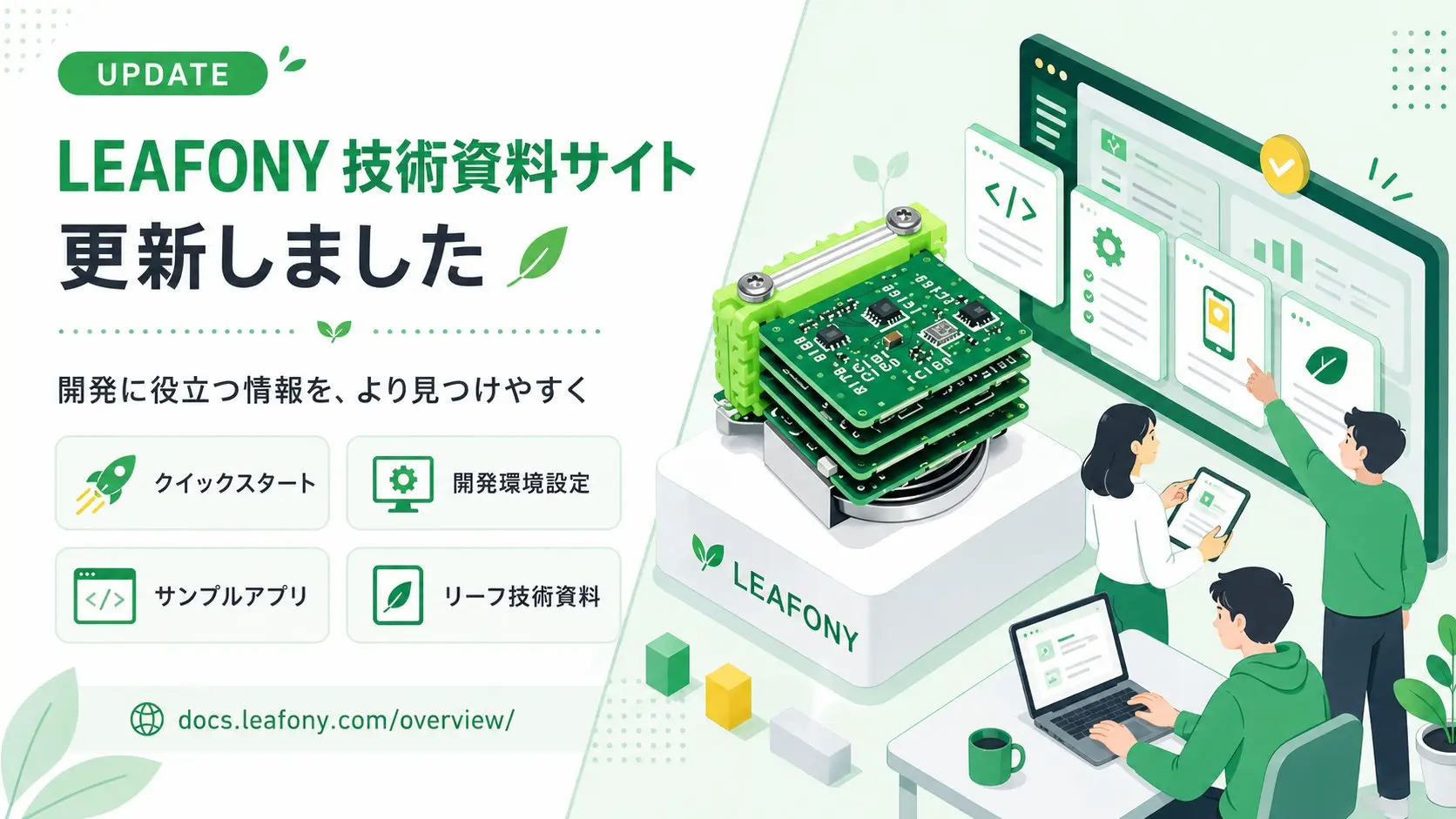 LEAFONY 技術資料サイトをリニューアルしました